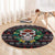 Skull Christmas Round Carpet Xmas Holiday Patterns - Wonder Print Shop