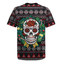 Skull Christmas Rugby Jersey Xmas Holiday Patterns - Wonder Print Shop