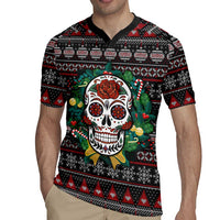 Skull Christmas Rugby Jersey Xmas Holiday Patterns - Wonder Print Shop