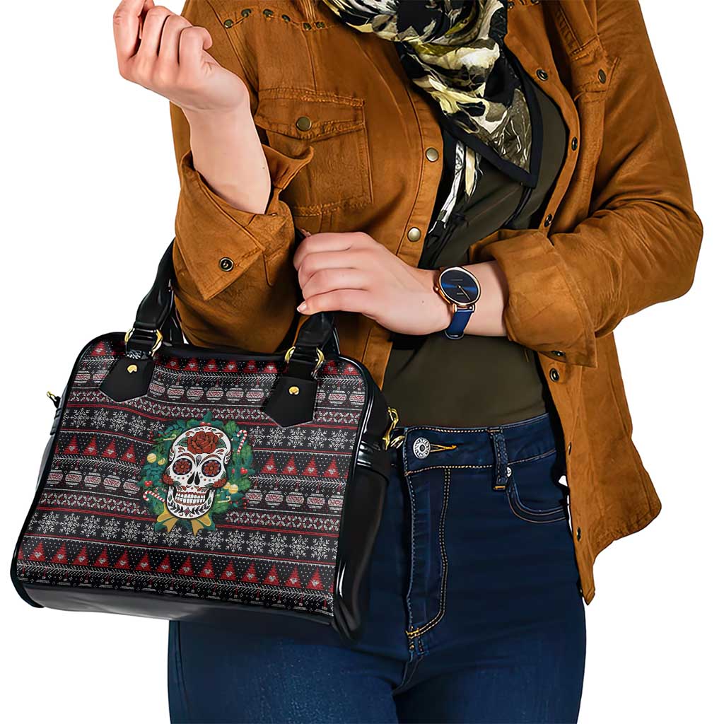 Skull Christmas Shoulder Handbag Xmas Holiday Patterns - Wonder Print Shop