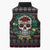 Skull Christmas Sleeveless Puffer Jacket Xmas Holiday Patterns - Wonder Print Shop