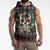 Skull Christmas Sleeveless Zip Hoodie Xmas Holiday Patterns - Wonder Print Shop