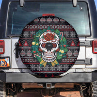 Skull Christmas Spare Tire Cover Xmas Holiday Patterns - Wonder Print Shop