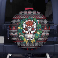 Skull Christmas Spare Tire Cover Xmas Holiday Patterns - Wonder Print Shop