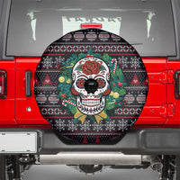 Skull Christmas Spare Tire Cover Xmas Holiday Patterns - Wonder Print Shop