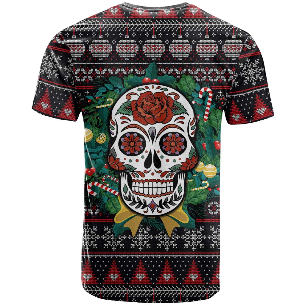 Skull Christmas T Shirt Xmas Holiday Patterns - Wonder Print Shop