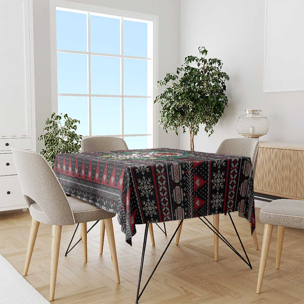 Skull Christmas Tablecloth Xmas Holiday Patterns - Wonder Print Shop