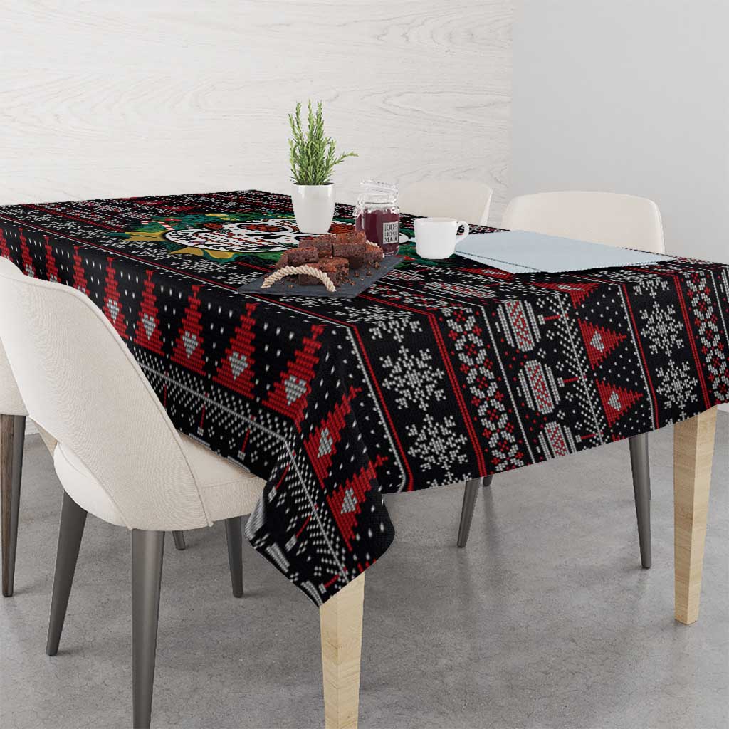 Skull Christmas Tablecloth Xmas Holiday Patterns - Wonder Print Shop