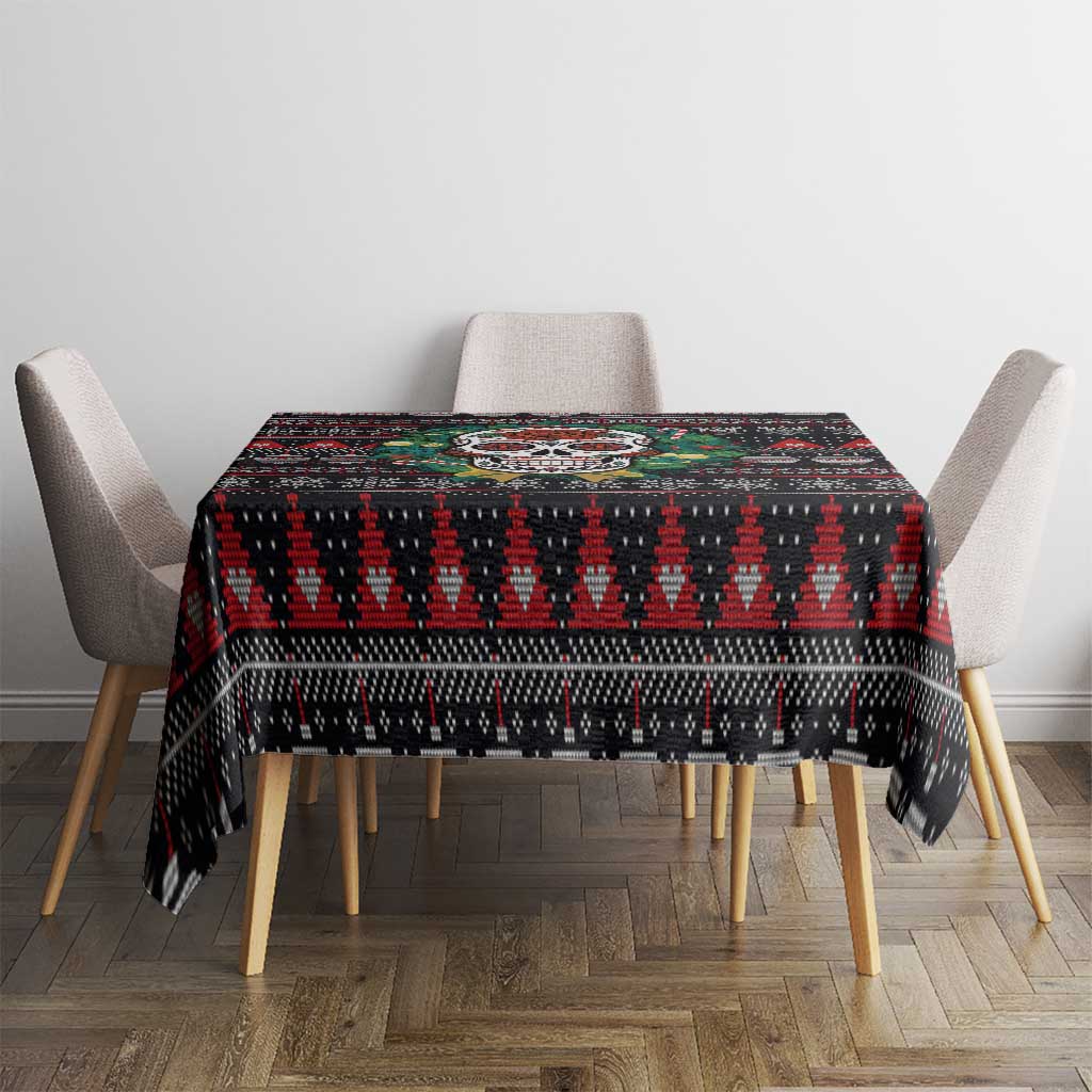 Skull Christmas Tablecloth Xmas Holiday Patterns - Wonder Print Shop
