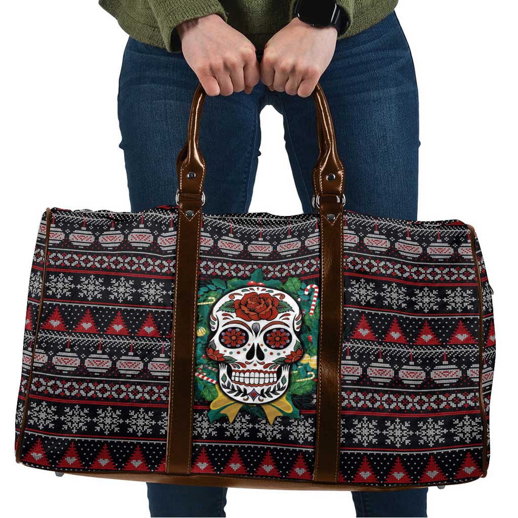 Skull Christmas Travel Bag Xmas Holiday Patterns - Wonder Print Shop