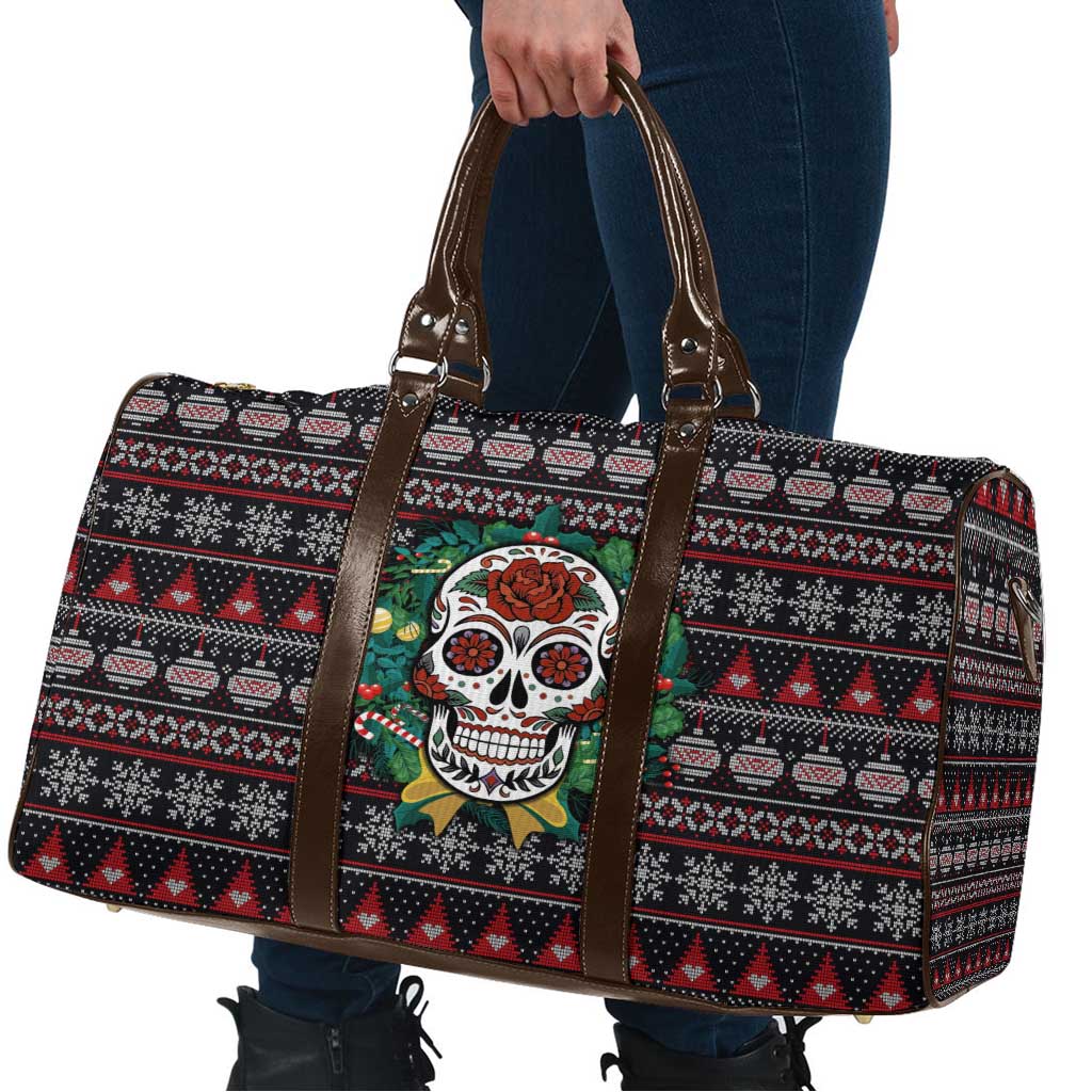 Skull Christmas Travel Bag Xmas Holiday Patterns - Wonder Print Shop