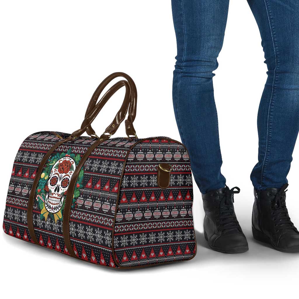 Skull Christmas Travel Bag Xmas Holiday Patterns - Wonder Print Shop