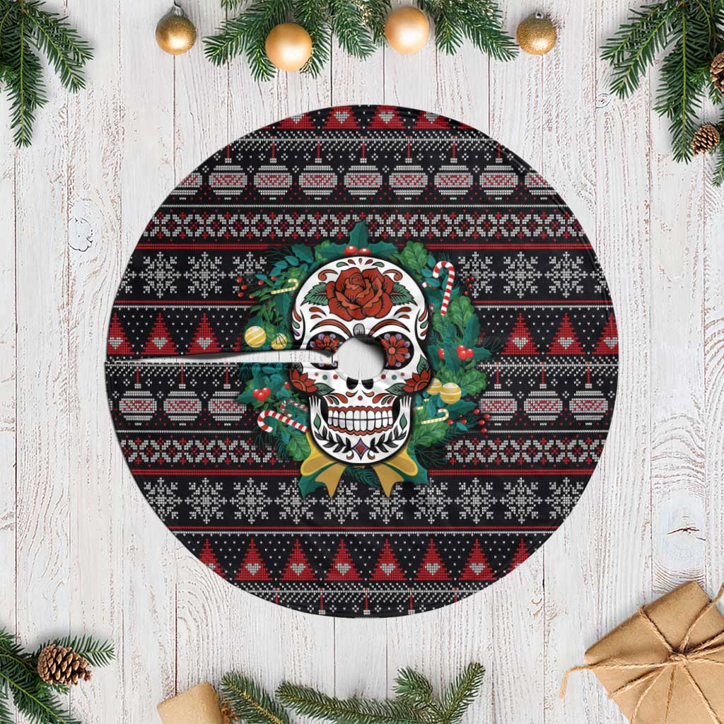 Skull Christmas Tree Skirt Xmas Holiday Patterns - Wonder Print Shop