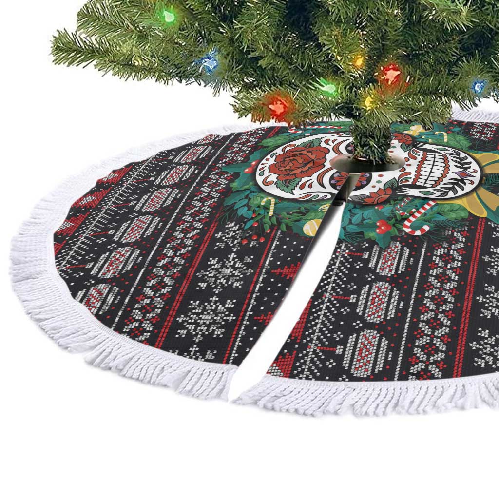 Skull Christmas Tree Skirt Xmas Holiday Patterns - Wonder Print Shop