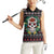 Skull Christmas Women Sleeveless Polo Shirt Xmas Holiday Patterns - Wonder Print Shop