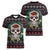 Skull Christmas Women V-Neck T-Shirt Xmas Holiday Patterns - Wonder Print Shop
