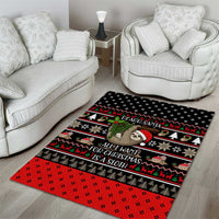 Sloth All I Want For Christmas Area Rug Xmas Holiday Patterns - Wonder Print Shop