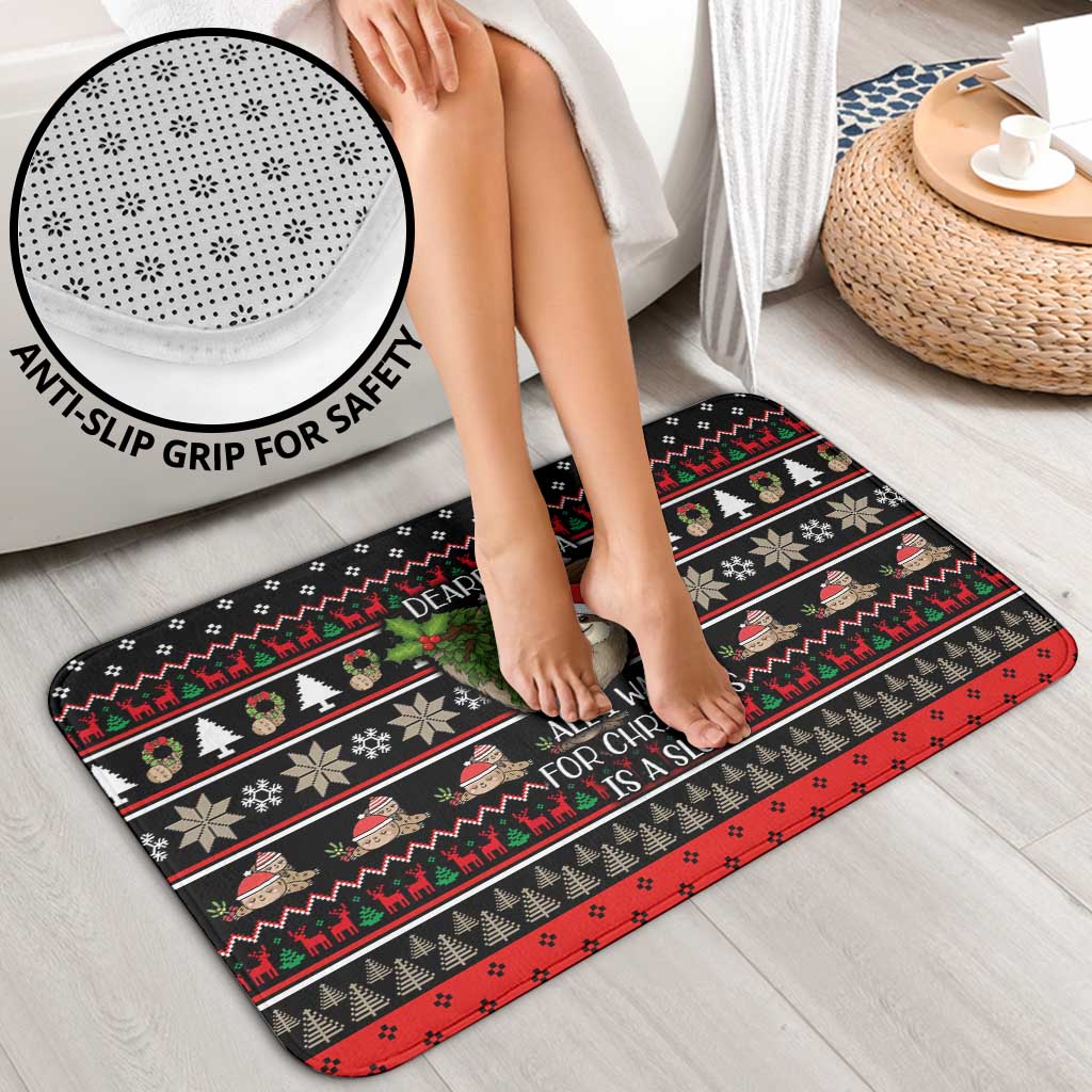 Sloth All I Want For Christmas Bathroom Set Xmas Holiday Patterns - Wonder Print Shop