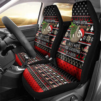 Sloth All I Want For Christmas Car Seat Cover Xmas Holiday Patterns - Wonder Print Shop