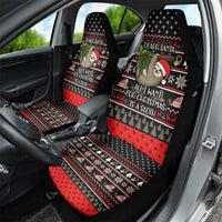 Sloth All I Want For Christmas Car Seat Cover Xmas Holiday Patterns - Wonder Print Shop