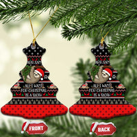 Sloth All I Want For Christmas Ceramic Ornament Xmas Holiday Patterns - Wonder Print Shop