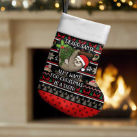 Sloth All I Want For Christmas Stocking Xmas Holiday Patterns - Wonder Print Shop