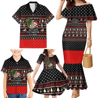 Sloth All I Want For Christmas Family Matching Mermaid Dress and Hawaiian Shirt Xmas Holiday Patterns - Wonder Print Shop