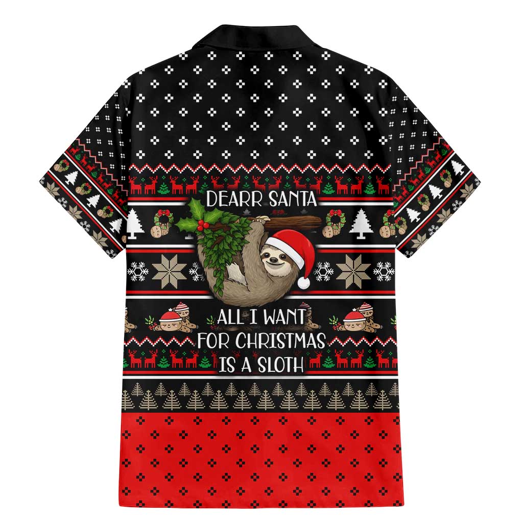 Sloth All I Want For Christmas Family Matching Mermaid Dress and Hawaiian Shirt Xmas Holiday Patterns - Wonder Print Shop