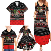 Sloth All I Want For Christmas Family Matching Summer Maxi Dress and Hawaiian Shirt Xmas Holiday Patterns - Wonder Print Shop