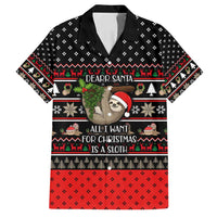 Sloth All I Want For Christmas Family Matching Tank Maxi Dress and Hawaiian Shirt Xmas Holiday Patterns - Wonder Print Shop