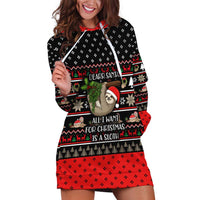 Sloth All I Want For Christmas Hoodie Dress Xmas Holiday Patterns - Wonder Print Shop