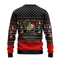 Sloth All I Want For Christmas Ugly Christmas Sweater Xmas Holiday Patterns - Wonder Print Shop