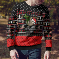 Sloth All I Want For Christmas Ugly Christmas Sweater Xmas Holiday Patterns - Wonder Print Shop