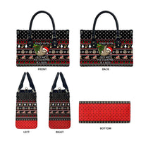 Sloth All I Want For Christmas Leather Bag Xmas Holiday Patterns - Wonder Print Shop