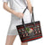 Sloth All I Want For Christmas Leather Tote Bag Xmas Holiday Patterns - Wonder Print Shop