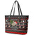 Sloth All I Want For Christmas Leather Tote Bag Xmas Holiday Patterns - Wonder Print Shop