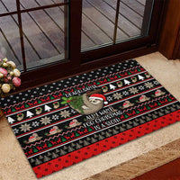Sloth All I Want For Christmas Rubber Doormat Xmas Holiday Patterns - Wonder Print Shop
