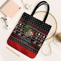 Sloth All I Want For Christmas Tote Bag Xmas Holiday Patterns - Wonder Print Shop