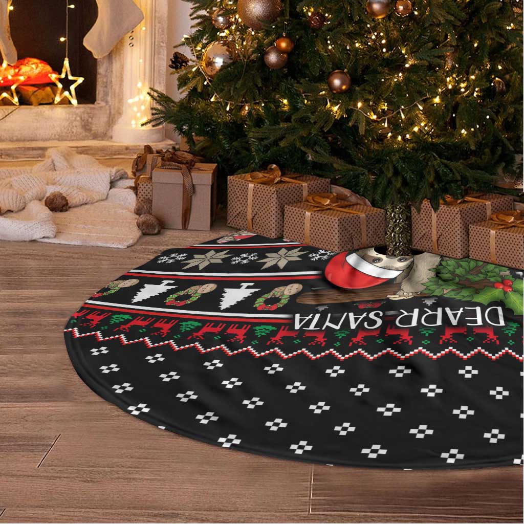 Sloth All I Want For Christmas Tree Skirt Xmas Holiday Patterns - Wonder Print Shop