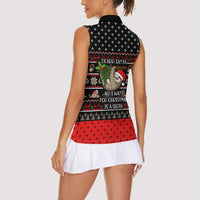 Sloth All I Want For Christmas Women Sleeveless Polo Shirt Xmas Holiday Patterns - Wonder Print Shop