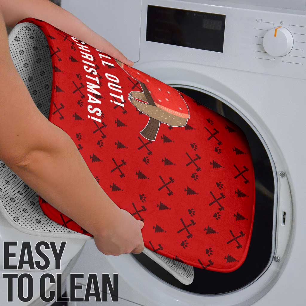 Sloth Chill Out Christmas Bathroom Set Xmas Holiday Patterns - Wonder Print Shop