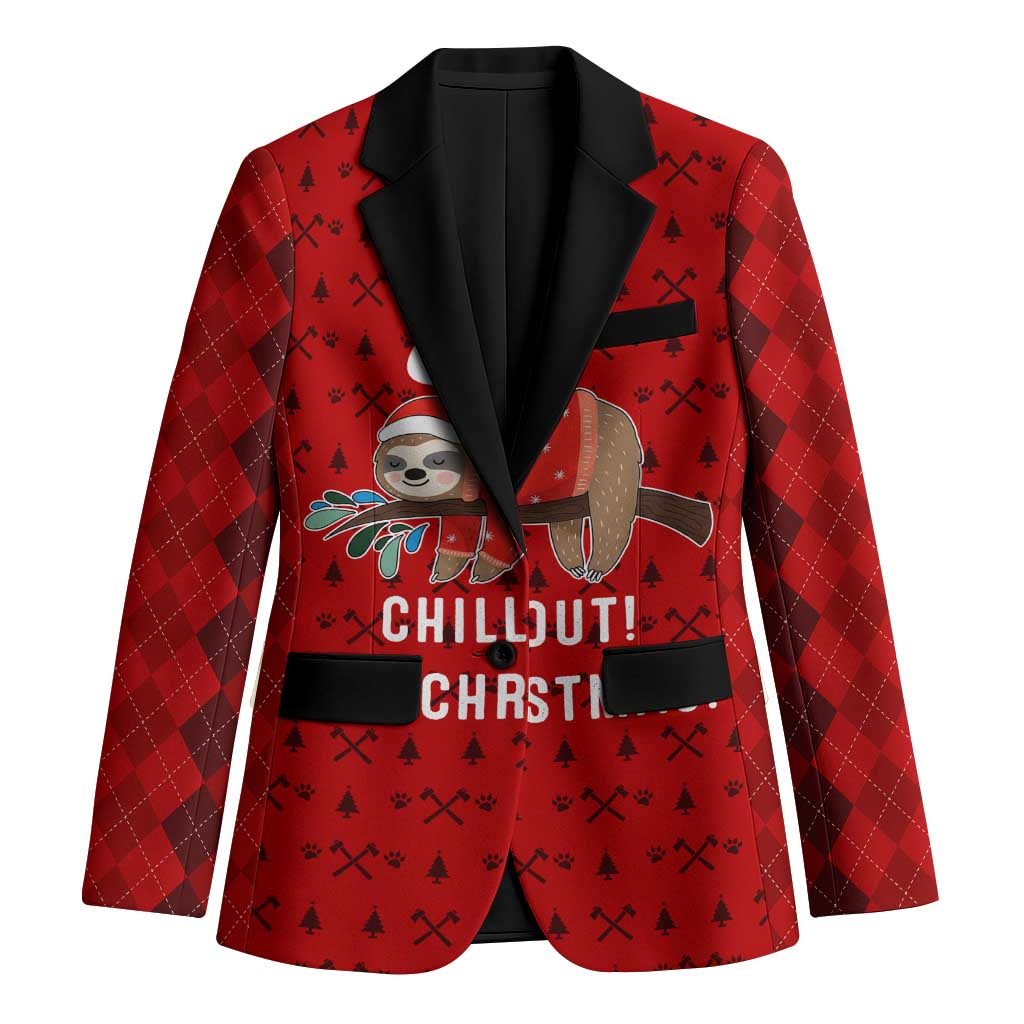 Sloth Chill Out Christmas Blazer Xmas Holiday Patterns - Wonder Print Shop