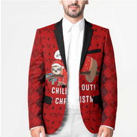 Sloth Chill Out Christmas Blazer Xmas Holiday Patterns - Wonder Print Shop
