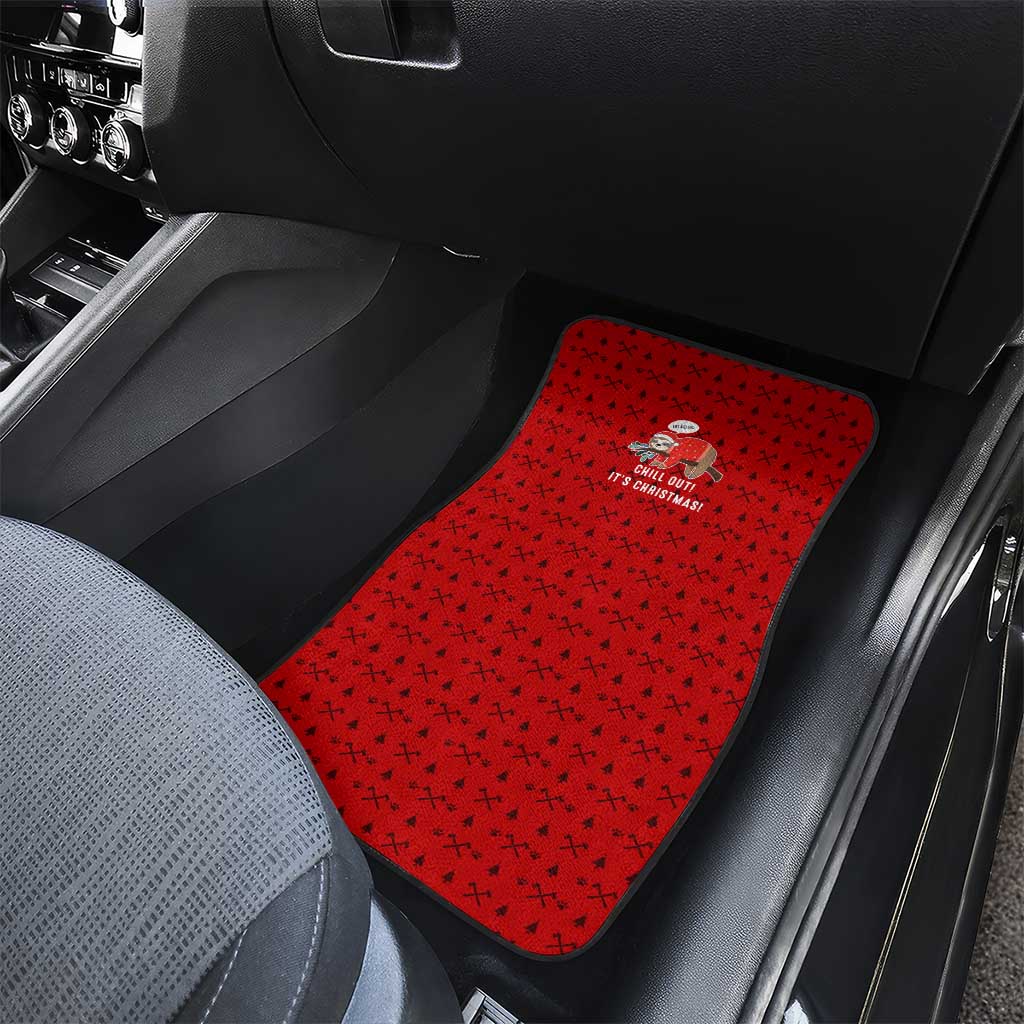 Sloth Chill Out Christmas Car Mats Xmas Holiday Patterns - Wonder Print Shop