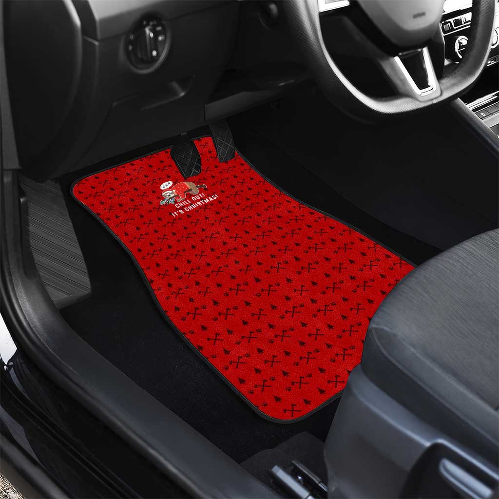 Sloth Chill Out Christmas Car Mats Xmas Holiday Patterns - Wonder Print Shop