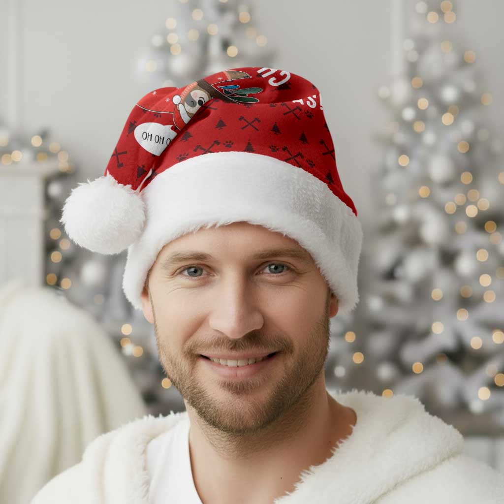 Sloth Chill Out Christmas Santa Hat Xmas Holiday Patterns - Wonder Print Shop