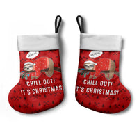 Sloth Chill Out Christmas Stocking Xmas Holiday Patterns - Wonder Print Shop