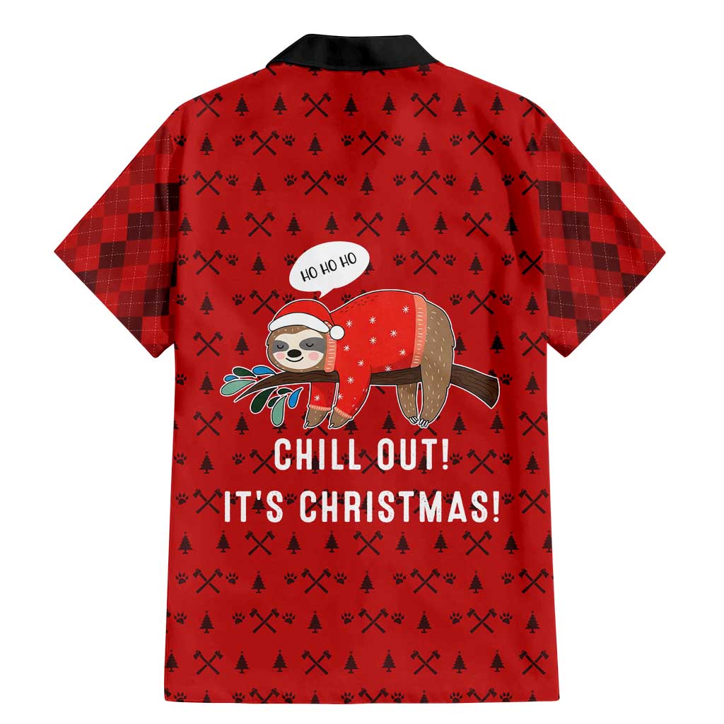 Sloth Chill Out Christmas Family Matching Mermaid Dress and Hawaiian Shirt Xmas Holiday Patterns - Wonder Print Shop