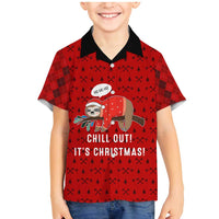 Sloth Chill Out Christmas Family Matching Mermaid Dress and Hawaiian Shirt Xmas Holiday Patterns - Wonder Print Shop