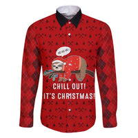 Sloth Chill Out Christmas Family Matching Puletasi and Hawaiian Shirt Xmas Holiday Patterns - Wonder Print Shop